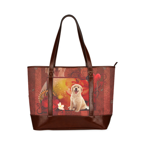 Sweet golden retriever Tote Handbag (Model 1642)