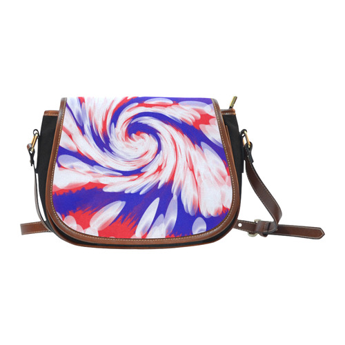 Red White Blue USA Patriotic Abstract Saddle Bag/Small (Model 1649)(Flap Customization)