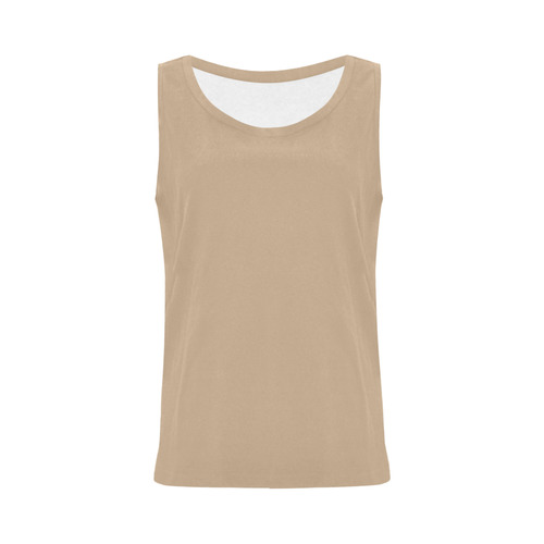 Indian Khaki All Over Print Tank Top for Women (Model T43)