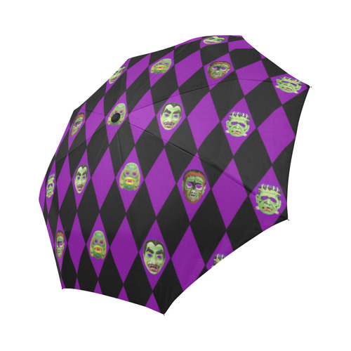 Vintage Monster Mask Umbrella Auto-Foldable Umbrella (Model U04)