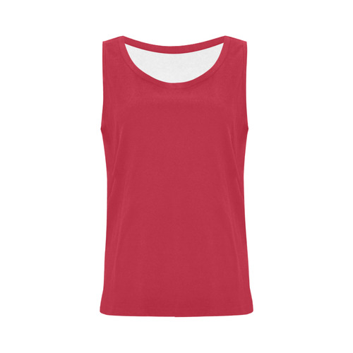 Cardinal Red All Over Print Tank Top for Women (Model T43)