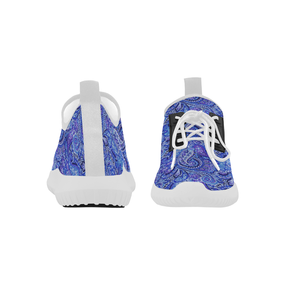 Classic Paisley Vibrant Blue Dolphin Ultra Light Running Shoes for