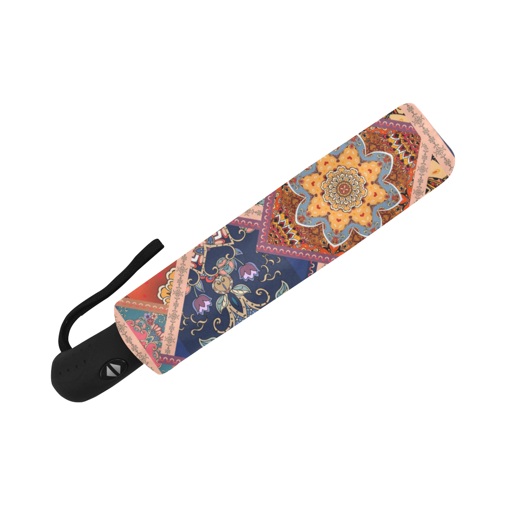 Pattern With Flowers Mandalas Auto Foldable Umbrella Model U Id