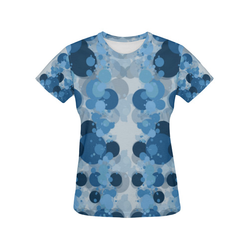 The Blues All Over Print T-Shirt for Women (USA Size) (Model T40)