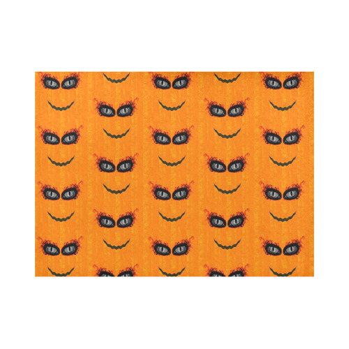 Funny Halloween - Face Pattern 2 by JamColors Placemat 14’’ x 19’’ (Four Pieces)