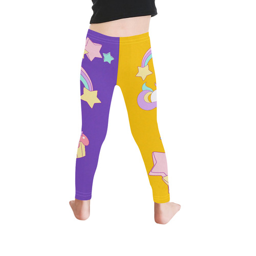 Kawaii Unicorn Rainbow Kid's Ankle Length Leggings (Model L06)