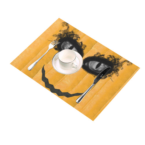 Funny Halloween - Face 2 by JamColors Placemat 14’’ x 19’’ (Set of 4)