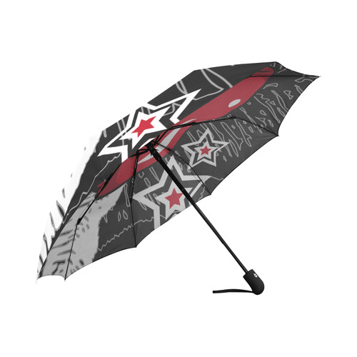 Red Pop Art Kiss Auto-Foldable Umbrella (Model U04)