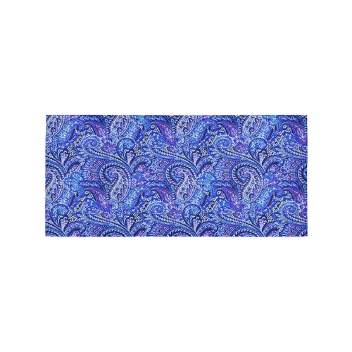 Classic Paisley Vibrant Blue Area Rug 7'x3'3''