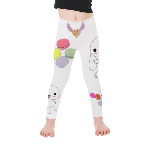 Kawaii Rabbit Kid's Ankle Length Leggings (Model L06)