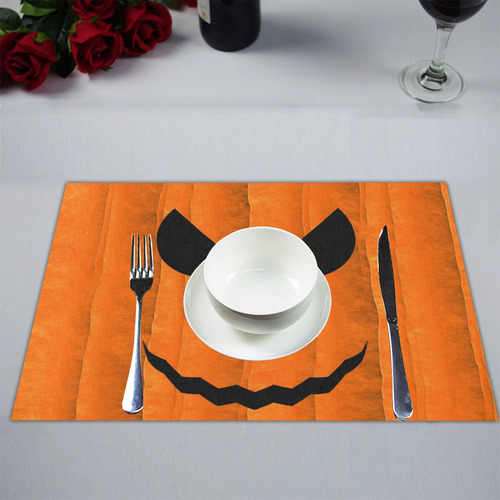 Funny Halloween - Face by JamColors Placemat 14’’ x 19’’