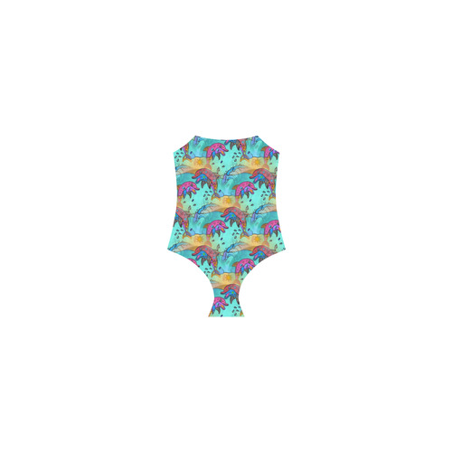 Dolphin Popart by Nico Bielow Strap Swimsuit ( Model S05)
