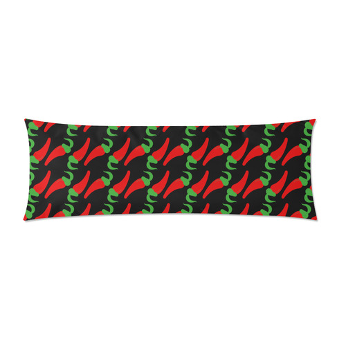 Red Hot Chilli Pepper Pattern Custom Zippered Pillow Case 21"x60"(Two Sides)