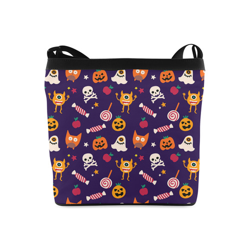 Cute Halloween Pattern Ghosts Pumpkins Candy Skull Crossbody Bags (Model 1613)