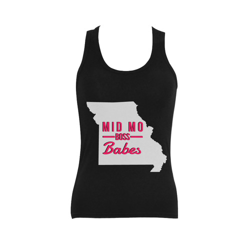 MMBB State on Black Women's Shoulder-Free Tank Top (Model T35)