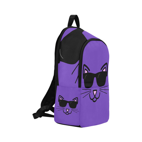 Cool Cat With Sunglasses Fabric Backpack for Adult (Model 1659)