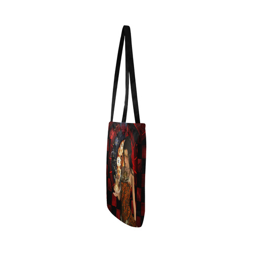 Beautiful steampunk lady Reusable Shopping Bag Model 1660 (Two sides)
