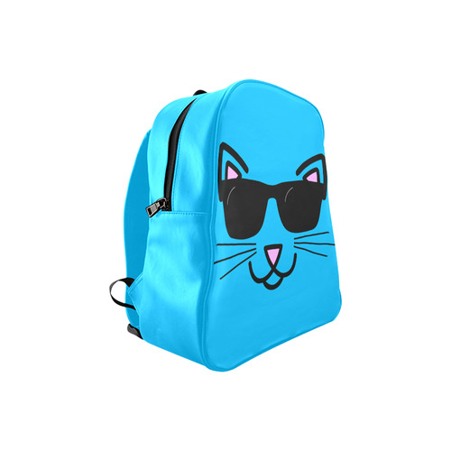 Cool Cat With Sunglasses School Backpack (Model 1601)(Small)