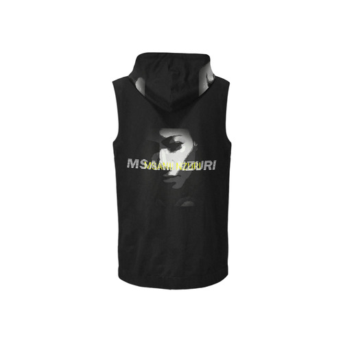 MSANII NZURI All Over Print Sleeveless Zip Up Hoodie for Women (Model H16)