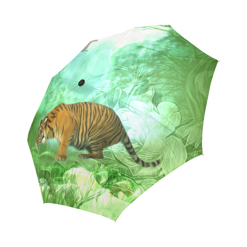 Awesome tiger, fantasy world Auto-Foldable Umbrella (Model U04)