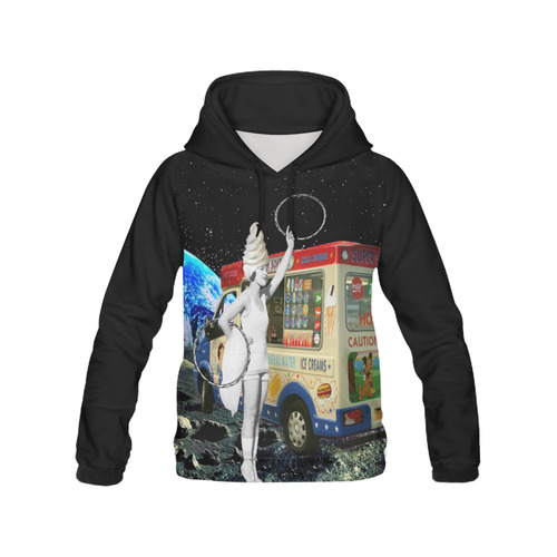 Miss Whippy Hooping in Space All Over Print Hoodie for Women (USA Size) (Model H13)