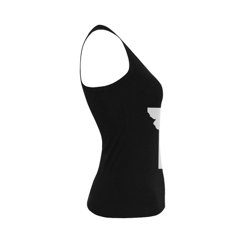 MMBB State on Black Women's Shoulder-Free Tank Top (Model T35)