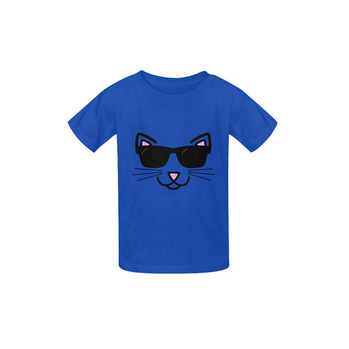 Cool Cat With Sunglasses Kid's  Classic T-shirt (Model T22)