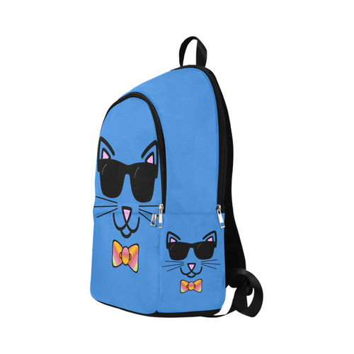 Cool Cat Wearing Bow Tie and Sunglasses Fabric Backpack for Adult (Model 1659)