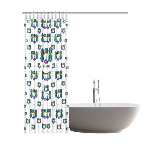 peace is us in love Shower Curtain 72"x84"