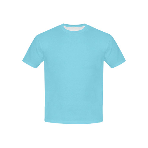Designer Color Solid Malibu Blue Kids' All Over Print T-shirt (USA Size) (Model T40)