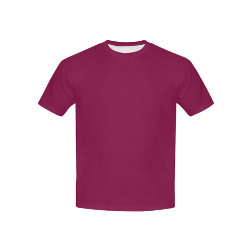Designer Color Solid Rose Bud Cherry Kids' All Over Print T-shirt (USA Size) (Model T40)