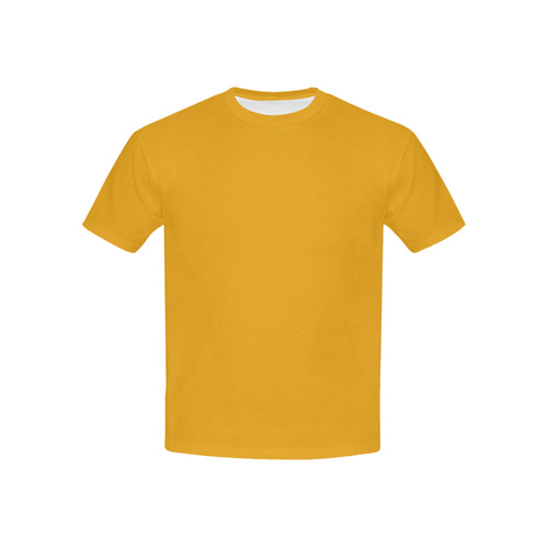 Designer Color Solid Buttercup Orange Kids' All Over Print T-shirt (USA Size) (Model T40)
