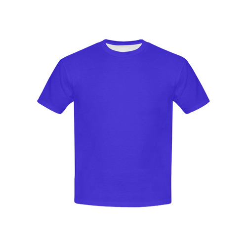 Designer Color Solid Persian Blue Kids' All Over Print T-shirt (USA Size) (Model T40)