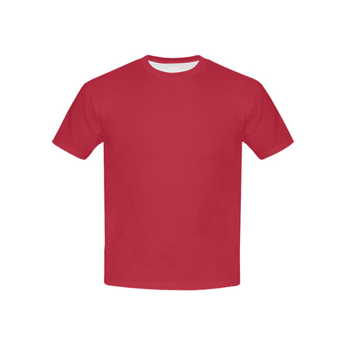 Designer Color Solid Cardinal Red Kids' All Over Print T-shirt (USA Size) (Model T40)