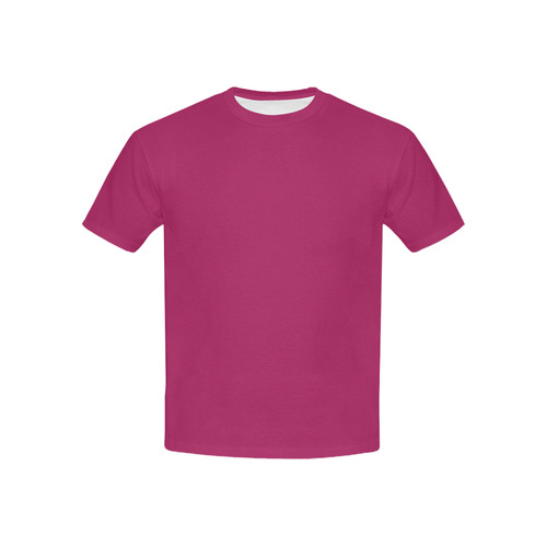 Designer Color Solid Maroon Flush Kids' All Over Print T-shirt (USA Size) (Model T40)