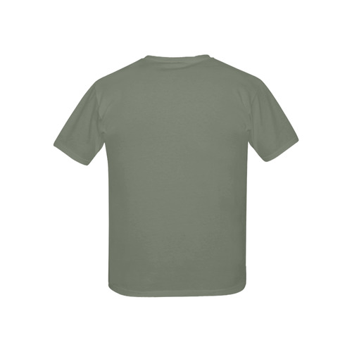 Designer Color Solid Camouflage Green Kids' All Over Print T-shirt (USA Size) (Model T40)