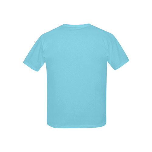 Designer Color Solid Malibu Blue Kids' All Over Print T-shirt (USA Size) (Model T40)