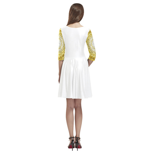 protection from Jerusalem of gold Tethys Half-Sleeve Skater Dress(Model D20)