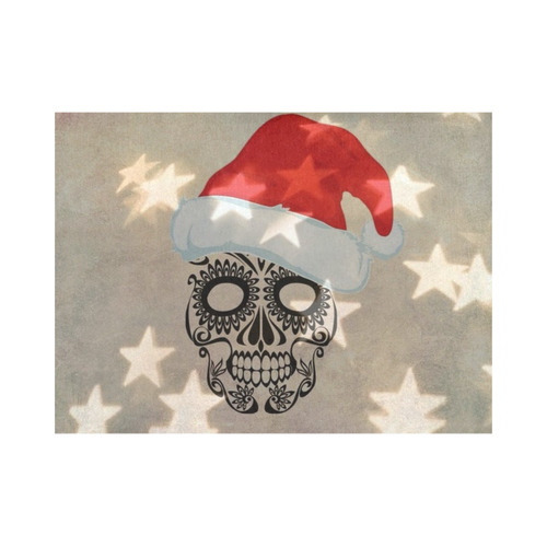 Christmas skull with star bokeh Placemat 14’’ x 19’’ (Two Pieces)