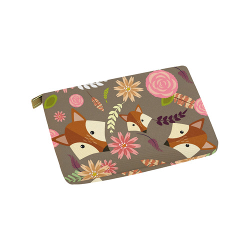 Floral Foxes Carry-All Pouch 9.5''x6''