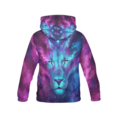 Lion All Over Print Hoodie for Women (USA Size) (Model H13)