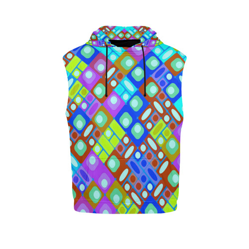 pattern factory 32b by JamColors All Over Print Sleeveless Hoodie for Men (Model H15)