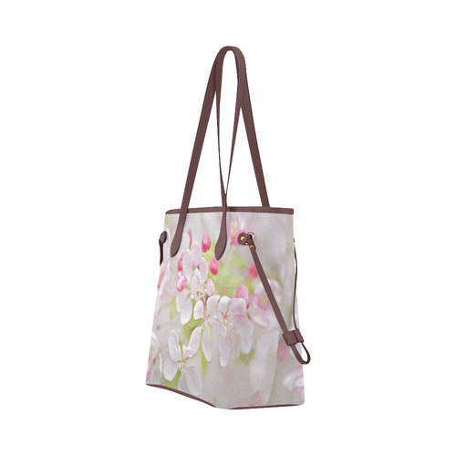 Sakura Cherry Blossom Floral Clover Canvas Tote Bag (Model 1661)