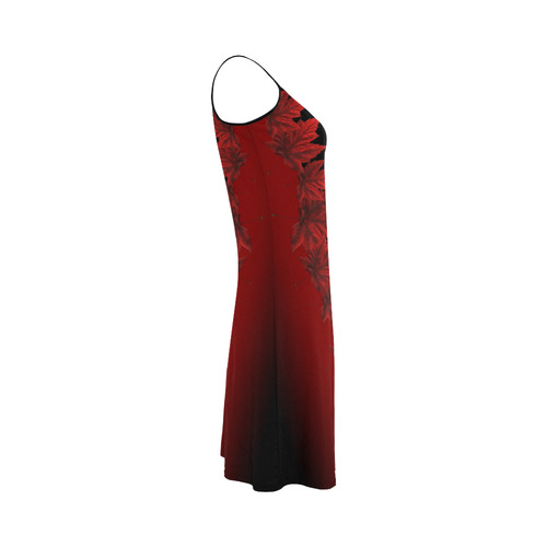 Black Canada Dresses Autumn Leaves Dress Alcestis Slip Dress (Model D05)