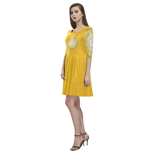 protection from Jerusalem of gold Tethys Half-Sleeve Skater Dress(Model D20)