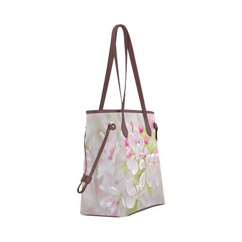 Sakura Cherry Blossom Floral Clover Canvas Tote Bag (Model 1661)