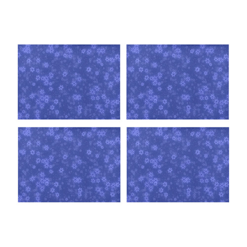 Snow stars blue Placemat 14’’ x 19’’ (Set of 4)