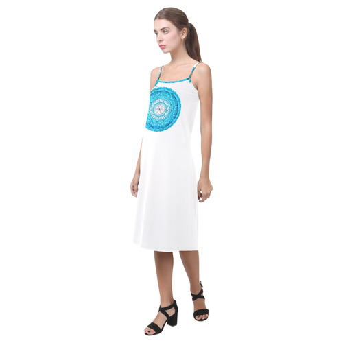 Protection from Jerusalem in blue Alcestis Slip Dress (Model D05)