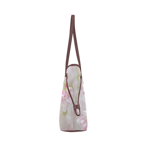 Sakura Cherry Blossom Floral Clover Canvas Tote Bag (Model 1661)