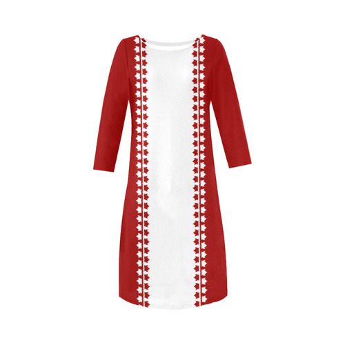 Classic Canada Dresses Long Sleeve Round Collar Dress (D22)